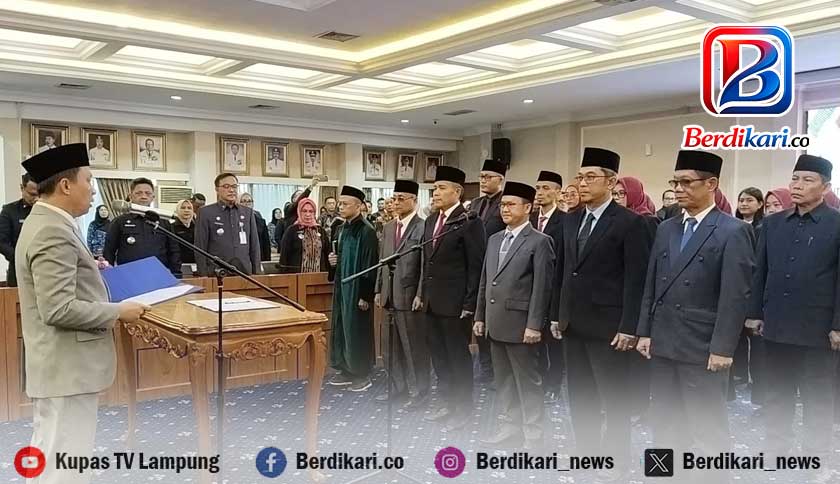 Rotasi Pejabat Pemprov Lampung, Lima Kepala OPD Tukar Posisi