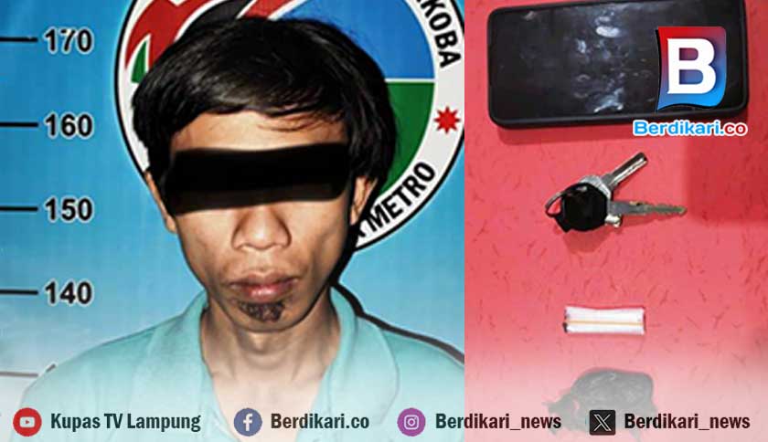 Satpam Pengedar Sabu Asal Lamtim Ditangkap di Metro