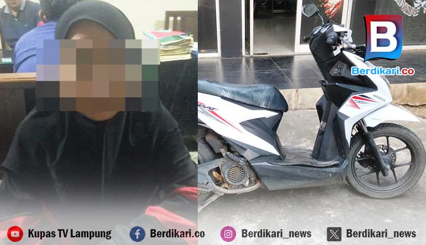 Tampung Motor Curian, IRT di Lamteng Ditangkap Polisi