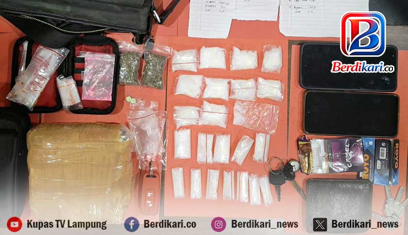 Tangkap Pengedar, Polda Lampung Sita Narkoba Senilai Rp 1,8 Miliar