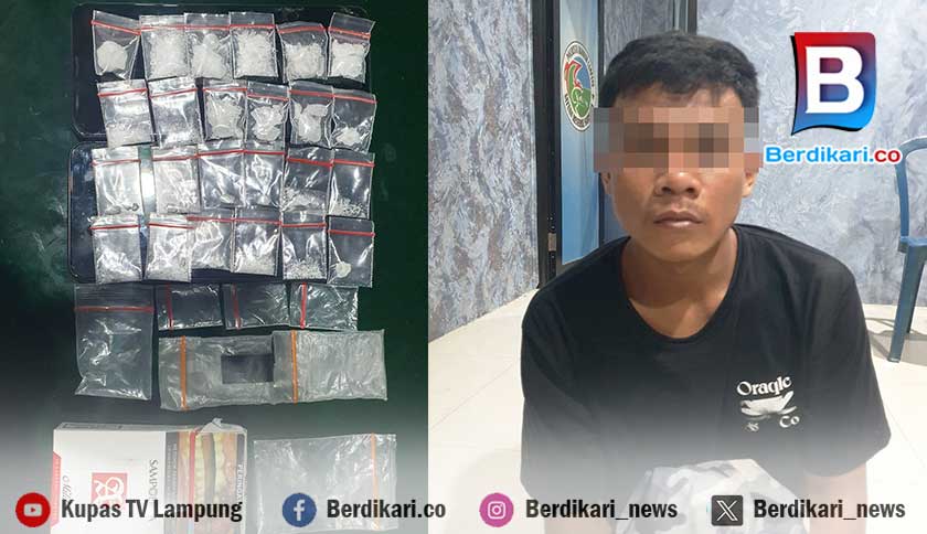 Tangkap Sales Obat, Polisi Sita 24 Paket Sabu