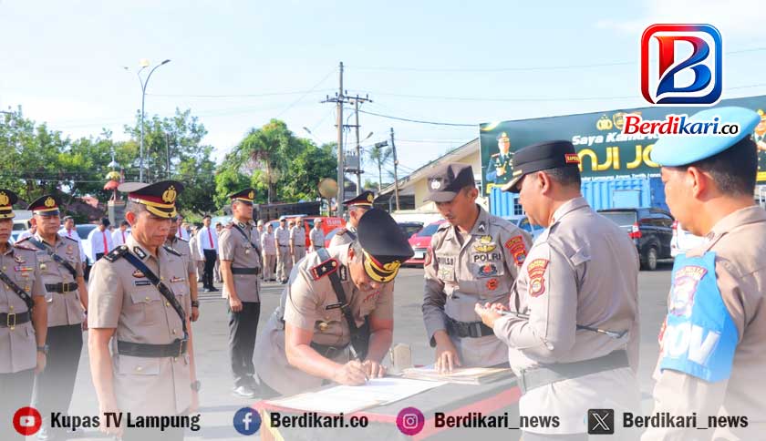Tujuh Kapolsek di Polresta Bandar Lampung Resmi Berganti