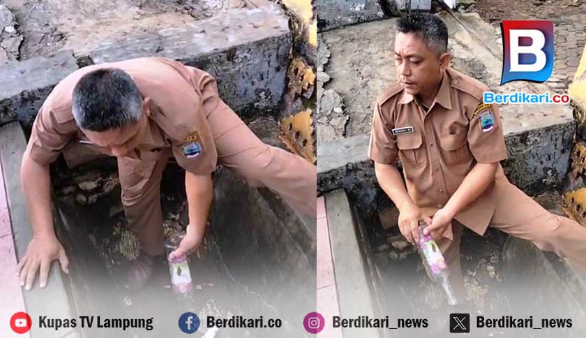 Viral! Botol Miras Tergeletak di Komplek Pemda Lamsel