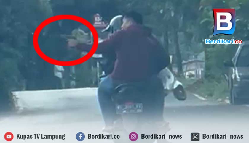 Viral Pria Bersenpi Sandera Driver Ojol di Bandar Lampung