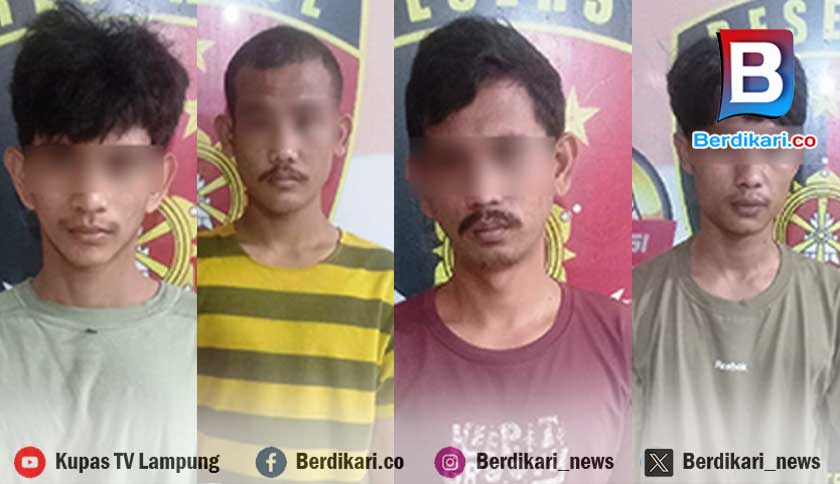 4 Bajing Loncat Diringkus Polisi di Bandar Lampung