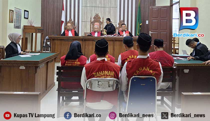 6 Kurir 30 Kg Sabu Jalani Sidang Perdana di PN Tanjungkarang