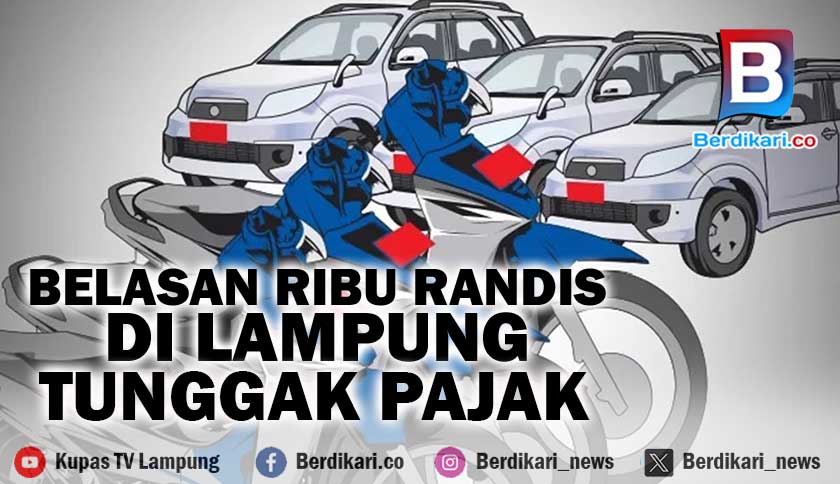 Belasan Ribu Kendaraan Dinas di Lampung Tunggak Pajak