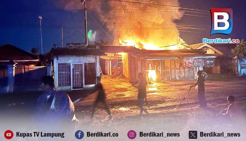 Bengkel dan Toko di Lampung Timur Terbakar, Kerugian Ditaksir 60 Juta
