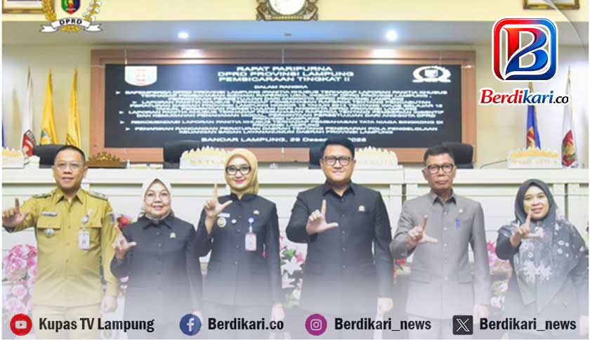 DPRD Provinsi Lampung Gelar Sidang Paripurna Bahas Enam Raperda