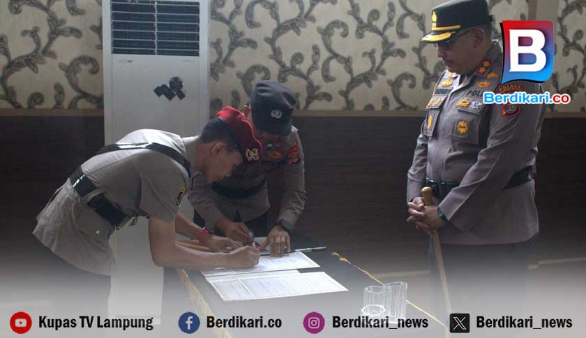 Dua Jabatan Kasat dan Dua Kapolsek Polres Lampung Selatan Berganti