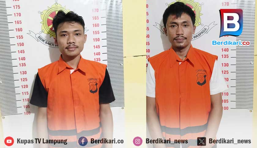 Dua Pemuda Lampung Selatan Diringkus Polisi Setelah Mencuri di Lima Toko