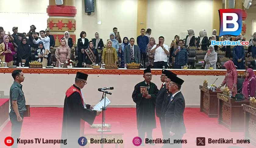 Empat Pimpinan DPRD Bandar Lampung Dilantik, Bernas: DPRD Adalah Rumah Rakyat yang Terbuka Terhadap Kritik