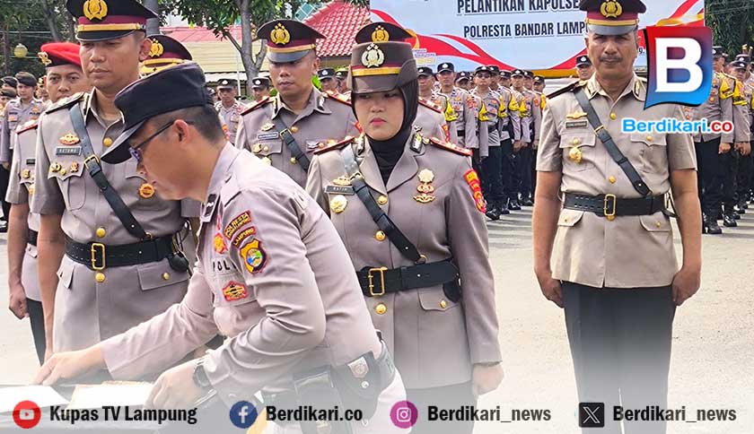 Enam Jabatan Strategis di Polresta Bandar Lampung Berganti, Diantaranya Empat Kapolsek
