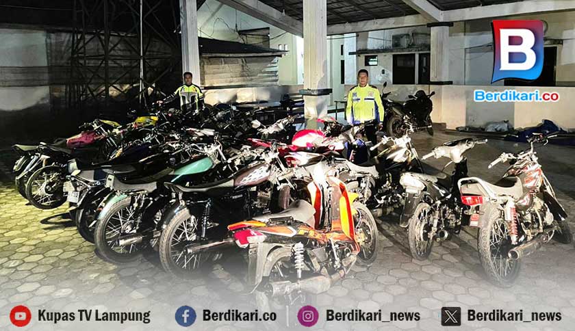 Gerebek Balap Liar di Lambar, Polisi Amankan 15 Motor