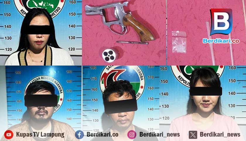 Gerebek Pesta Sabu di Metro, Polisi Tangkap ASN dan Sita Senpi