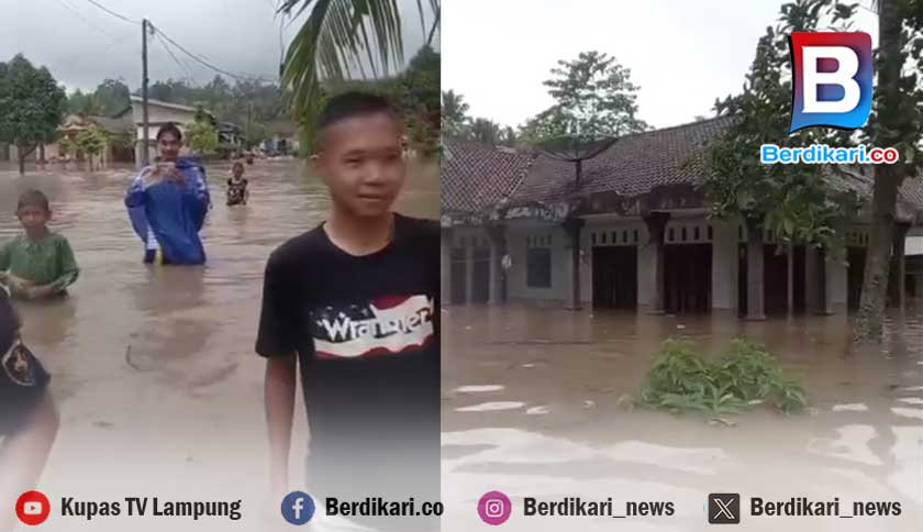 Hujan Deras, 132 Rumah di Tanggamus Terendam Banjir