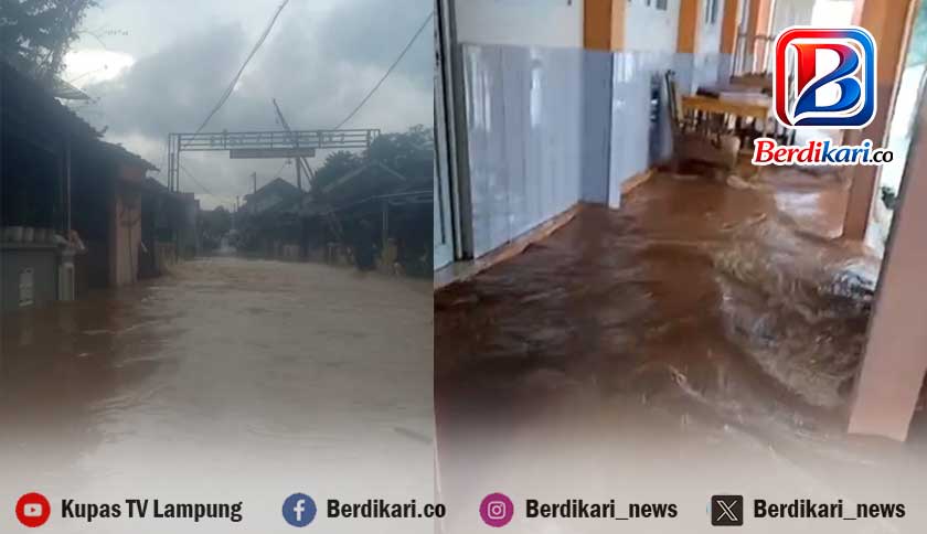 Hujan Deras Picu Banjir di Sejumlah Wilayah Bandar Lampung