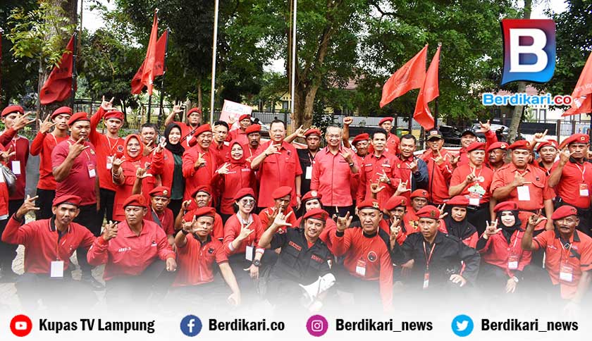 HUT Emas 50 Tahun, 751 Kader Banteng Lampung Apel Akbar di Jakarta 
