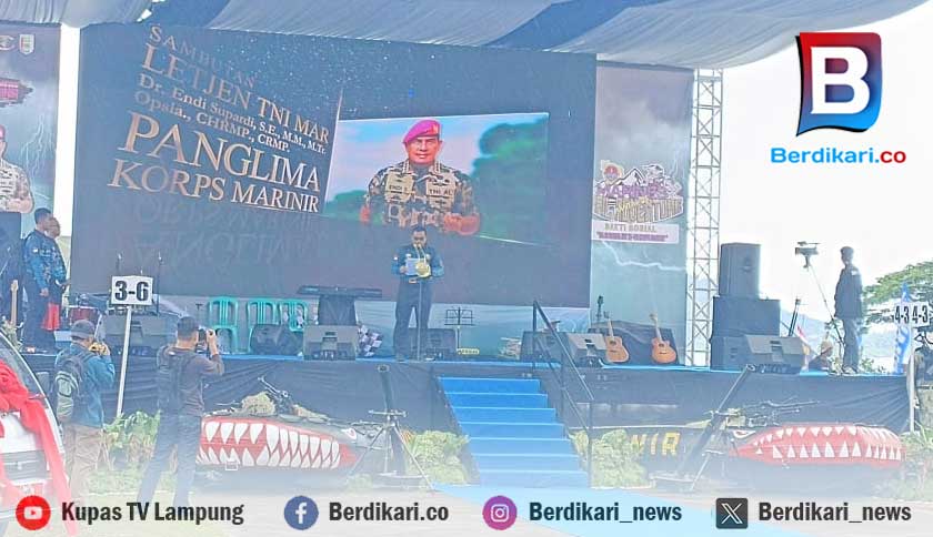HUT ke-80 di Lampung, Marinir Perkuat Peran Sosial dan Kepedulian bagi Korban Bencana