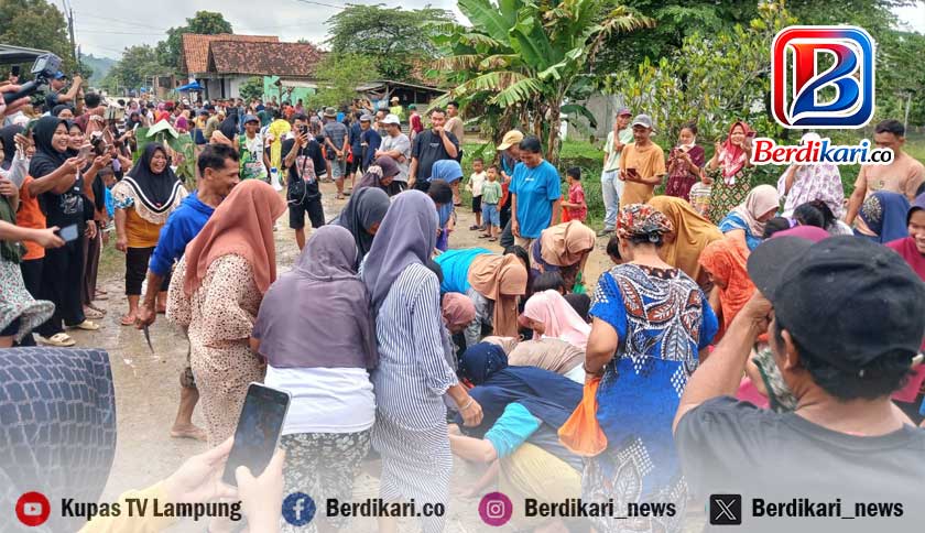 Jalan Rusak Tak Kunjung Diperbaiki, Warga Wonodadi Pringsewu 'Panen Ikan' Sindir Pemerintah