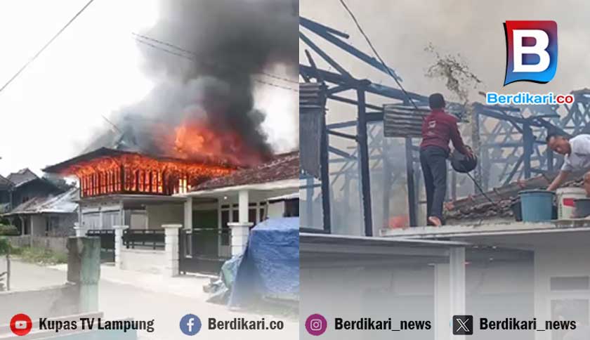 Kebakaran Landa 7 Rumah di Way Tenong Lambar