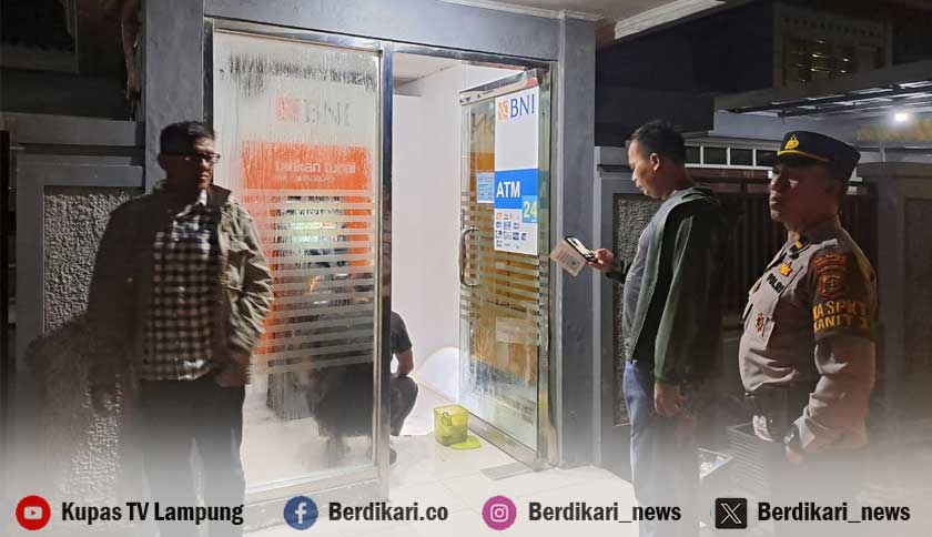 Ketahuan Warga, Maling di Bandar Lampung Gagal Bobol Mesin ATM