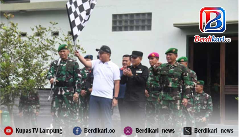 Ketua DPRD Lampung Ahmad Giri Akbar Hadiri Acara Gerak Jalan dan Upacara Peringatan Hari Juang Infanteri ke-77