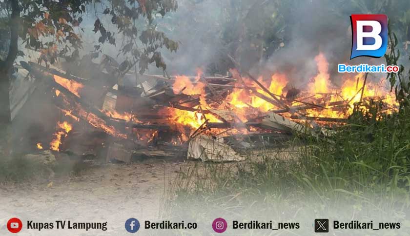 Korsleting Listrik Diduga Picu Kebakaran Rumah di Tanggamus, Kerugian Ditaksir Rp50 Juta