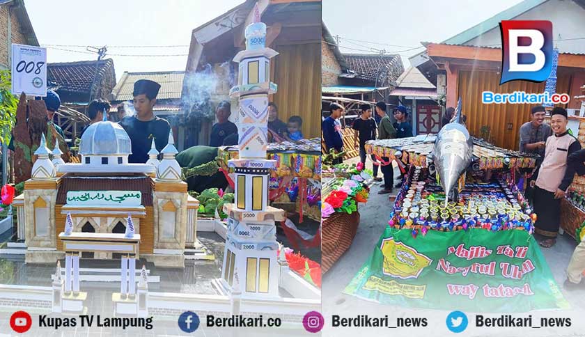 Lomba Hias Telur Meriahkan Maulid Nabi 1445 H di Kelurahan Way Tataan Bandar Lampung