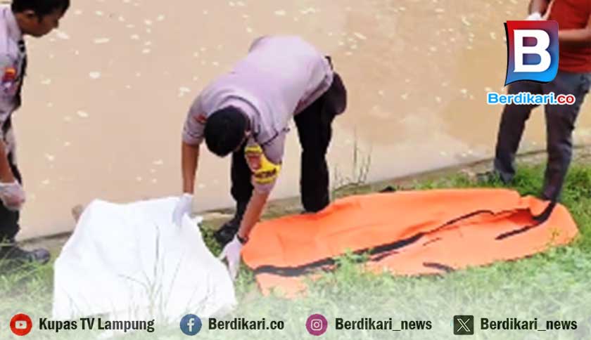 Mayat Pria Ditemukan Mengapung di Irigasi Taman Sari Lamtim, Mulut Mengeluarkan Busa