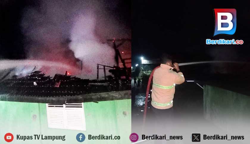 Mess Karyawan PT Mestindo di Natar Terbakar, Diduga Akibat Korsleting Listrik