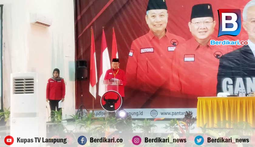 Pembekalan Caleg PDI Perjuangan Lampung, Sudin Minta Caleg Tidak Mementingkan Diri Sendiri