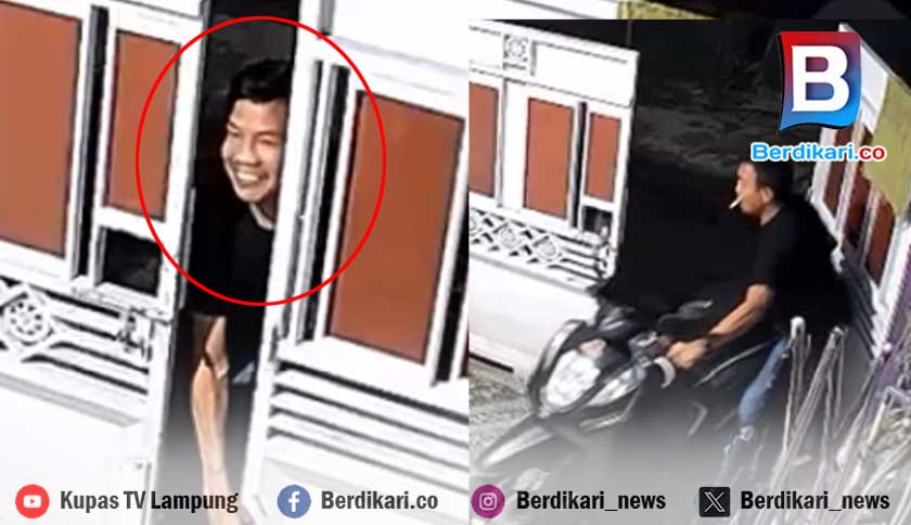 Pencuri Motor di BKP Bandar Lampung Terekam Jelas di CCTV
