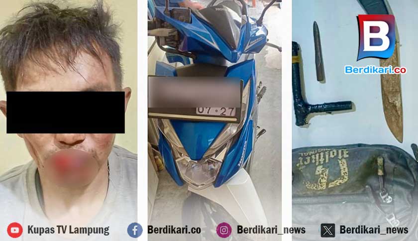 Pencuri Motor di Lampung Tengah Kecelakaan Saat Kabur