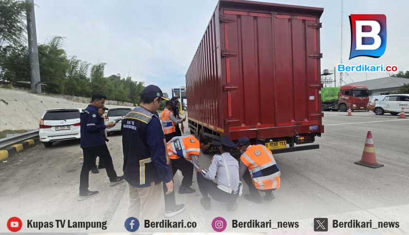 Pengawasan Kendaraan ODOL Diperketat, 16 Truk Terjaring di Gerbang Tol Lematang