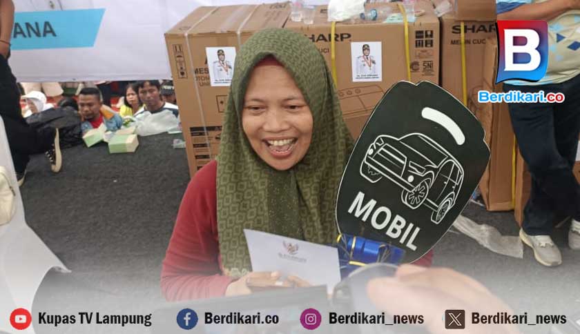 Penjaga Kantin Raih Mobil dan Umrah di Jalan Sehat HUT Bandar Lampung