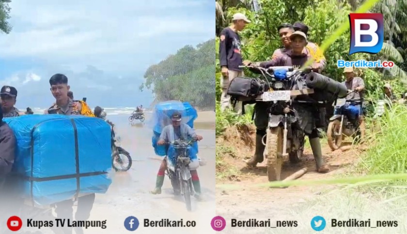 Perjuangan Distribusi Logistik Pilkada di Daerah Terpencil Lampung, Lalui Pegunungan dan Laut