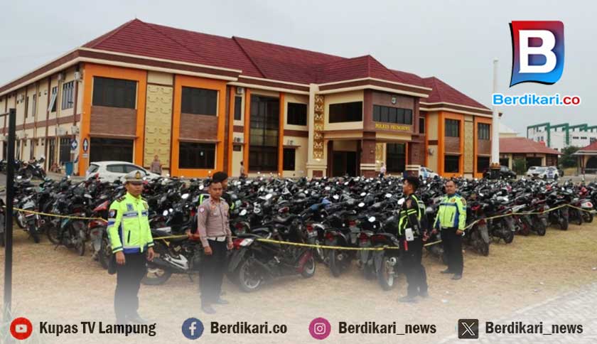 Polisi Amankan Ratusan Motor Aksi Balap Liar di Pringsewu