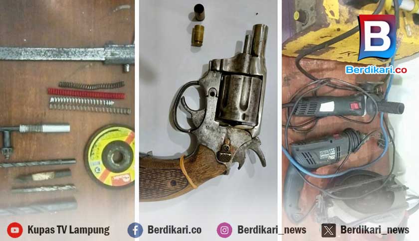 Polisi Bongkar Praktik Perakitan Senpi Ilegal di Lamteng