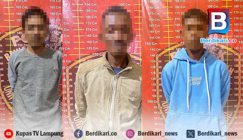 Polisi Gerebek Rumah Tempat Pesta Narkoba di Rawajitu Timur, Amankan 3 Pria dan Sita Senjata Api