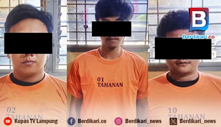 Polisi Ringkus 3 Pencuri Puluhan Tabung Gas di Fajar Asri Lamteng