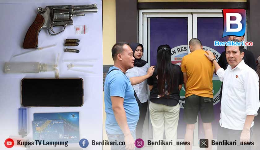 Polisi Sita Narkoba Hingga Senpi dari Pasutri di Tanggamus