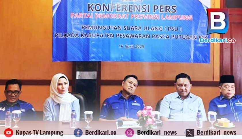 PSU Pesawaran, DPD Demokrat Lampung Dukung Nanda-Antonius