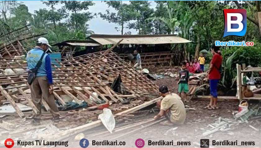 Ratusan Warga Terdampak Puting Beliung di Lamtim Menantikan Bantuan Pemerintah