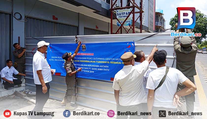 Ruko Sudirman Metro Dibuka Setelah 8 Bulan Disegel