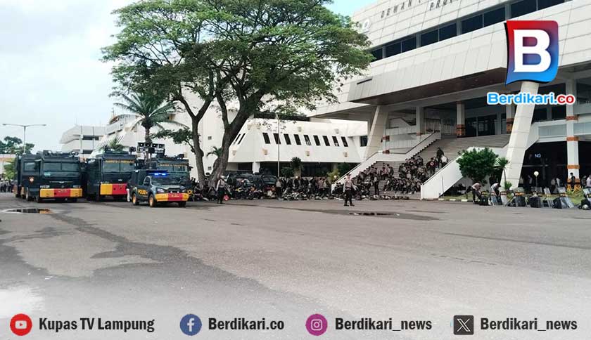 Situasi Jelang Demo di Kantor DPRD Lampung