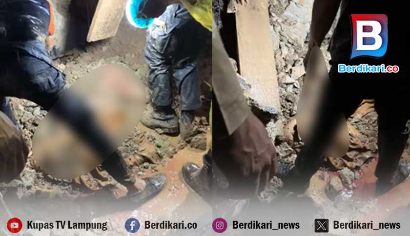 Suami Istri di Bandar Lampung Tewas Tertimbun Longsor