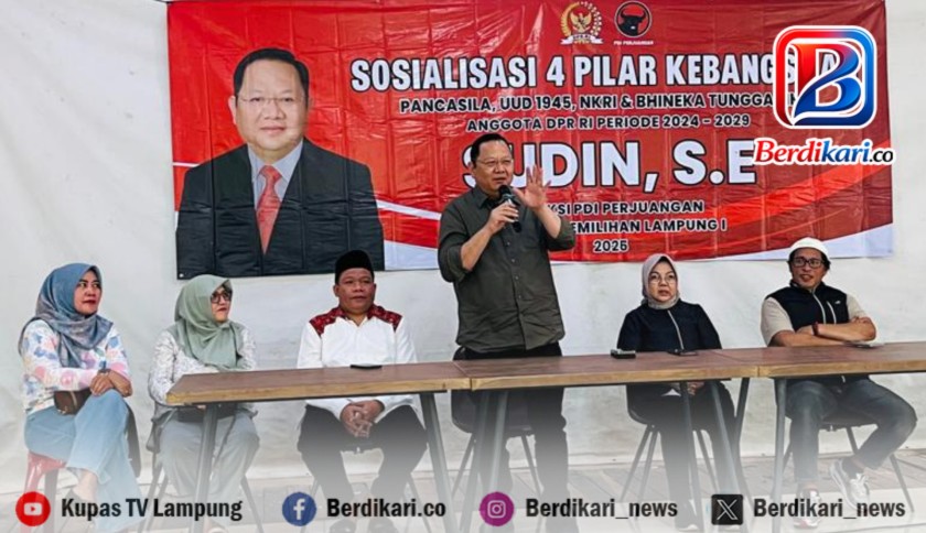 ‎Sudin Kembali Gelar Sosialisasi 4 Pilar di Bandar Lampung, Tekankan Pancasila Harus Diamalkan