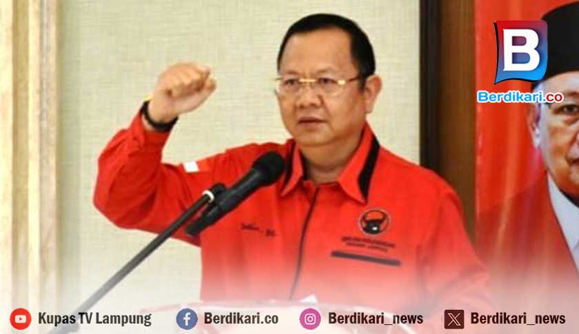 Sudin Raih Dukungan Mutlak Calon Ketua DPD PDI-P Lampung