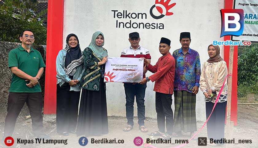 Telkom Witel Lampung Resmikan Sanitasi Air Bersihdi Pringsewu